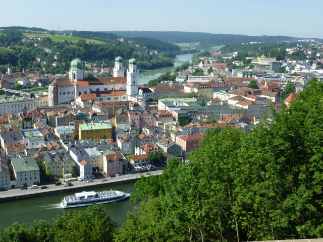 Passauban a Duna és az Inn folyók